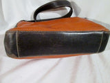 JONES NEW YORK Flap Saddle Bag Genuine Leather Purse Shoulder Bag BROWN Distressed M