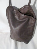 Handmade Boutique GLOVE Hobo Leather Crossbody Shoulder Bag Pouch BROWN