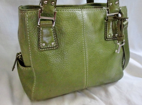 Purse “Fossil” Light Mint Green Leather | Leather saddle bags, Leather,  Vintage leather bag