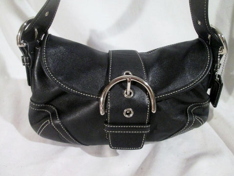 COACH 9247 SOHO Leather Hobo Handbag Satchel Purse Shoulder Bag BLACK