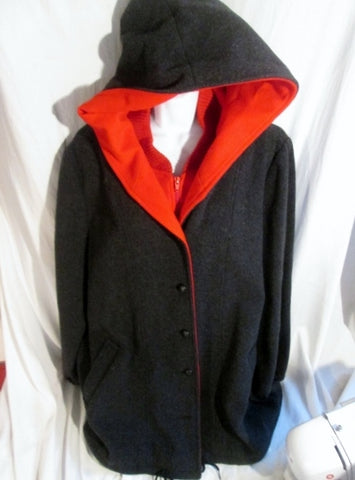 Womens Authentic Mackintosh Vest Coat Vestcoat CHARCOAL GRAY RED