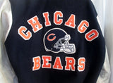 Vtg Mens CHICAGO BEARS FOOTBALL VARSITY LETTERMAN JACKET Coat BLUE XL WOW!