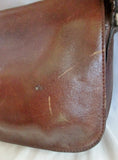 Boutique Distressed Flap Saddle Bag Leather Man Purse Shoulder Bag Crossbody BROWN