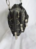BAGGALLINI GIRAFFE shoulder travel flap bag mini purse crossbody BLACK BROWN Nylon