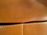 CHRISTOPHER KON Leather Shoulder Saddle POCKETS BAG Hobo slouch BROWN COGNAC