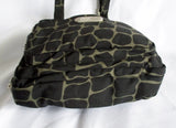 BAGGALLINI GIRAFFE shoulder travel flap bag mini purse crossbody BLACK BROWN Nylon
