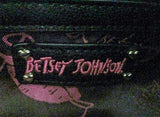 BETSEY JOHNSON Quilted Vegan Satchel Bowler Bag Heart Duffle PINK BLACK Hipster