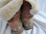 Womens UGG AUSTRALIA BAILEY BUTTON Suede Winter BOOTS Shoe 9.5 BROWN CHESTNUT Snow