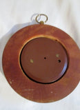 Vintage ANTIQUE WESTERN GERMANY Rain Barometer Wood Brass Nautical Rustic Primitive