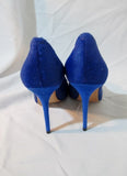 NEW CELINE PARIS ITALY Calf Hair Pump 110 Shoe 36 / 6 ROYAL BLUE Womens High Heel