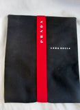Authentic PRADA Luna Rossa Carbon Travel Bag Accessory Organizer BLACK RED