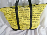 PLAYBILL BROADWAY SHOW PLAY Shoulder Book School Bag Tote Carryall Shopper YELLOW