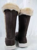 NEW Womens EASY SPIRIT TOPMASTERT Suede LEATHER Winter BOOTS Shoes BROWN 8.5 Lined