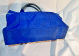 BEIRN SPORT Snakeskin Python Leather Nylon ROYAL BLUE TOTE SHOPPER CARRYALL