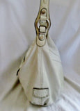 TIGNANELLO leather hobo satchel shoulder bucket bag purse WHITE CREME ECRU