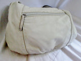 TIGNANELLO leather hobo satchel shoulder bucket bag purse WHITE CREME ECRU