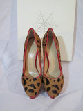 NEW CHARLOTTE OLYMPIA POLLY PUMP LEOPARD Shoe 36.5 6 Hair RED Platform