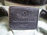 COLE HAAN VILLAGE SP06 leather handbag shoulder bag satchel Tote BLACK FRINGE