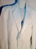 Vintage 70s 80s Miami Vice After Six Tuxedo Sport Jacket Suit Blazer 43 WHITE Formal