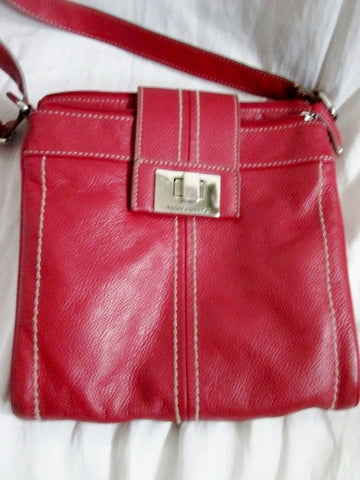 TIGNANELLO Leather Handbag Crossbody Shoulder Bag Messenger Swingpack RED