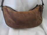 ELLEN TRACY Leather Suede indie hobo satchel shoulder bag purse BROWN CHOCOLATE