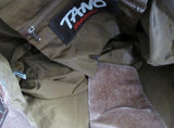 TANO HANDBAGS Leather Patchwork Hobo Shoulder Bag Satchel Purse BROWN