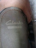 Mens CLARKS MOC 02131 SEELEY STEP Leather Slip on Walking Shoe 11 BROWN