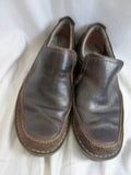Mens CLARKS MOC 02131 SEELEY STEP Leather Slip on Walking Shoe 11 BROWN