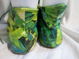 Womens BUMPER NICKY Vegan Floral Ankle BOOTS Booties Shoes GREEN 10 WILD