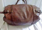 BIG BUDDHA Vegan Faux Leather Shoulder Bag Tote Handbag Satchel Hobo BROWN XL