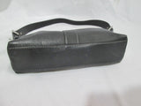 COACH 7461 EAST WEST LEATHER Signature Bag Clutch Baguette Purse BLACK Shoulder