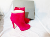 NEW ALEXANDER MCQUEEN Bootie Ankle Boots HOT PINK SUEDE 36.5 6 Shoe