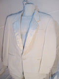 Vintage 70s 80s Miami Vice After Six Tuxedo Sport Jacket Suit Blazer 41S WHITE Formal
