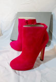 NEW ALEXANDER MCQUEEN Bootie Ankle Boots HOT PINK SUEDE 36.5 6 Shoe