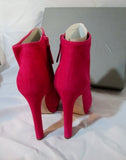 NEW ALEXANDER MCQUEEN Bootie Ankle Boots HOT PINK SUEDE 36.5 6 Shoe