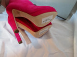 NEW ALEXANDER MCQUEEN Bootie Ankle Boots HOT PINK SUEDE 36.5 6 Shoe