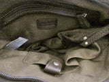 NEW BORN BOC vegan messenger saddle crossbody bag purse GREEN BROWN Pockets Stud
