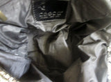 CESCA LONDON vegan sequin satchel shoulder flap bag purse SILVER BLACK L Glam