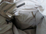 KORET Vegan LEATHER Quilted Satchel TOTE Bag Shoulder Bag Carryall BEIGE TAN CHAINLINK