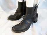 Womens TIMBERLAND ALYSE 62317 Leather Ankle BOOT BLACK 9 Bootie Shoe