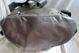 DEUX LUX Faux Leather BACKPACK Shoulder Rucksack Travel Book BAG GRAY Vegan Charcoal
