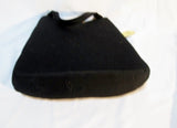 NWT NEW Vintage MEL-TON BAGS CASHMERE pyramid satchel purse bag BLACK clutch