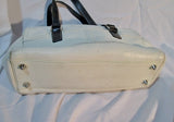 COACH F13091 HAMILTON Pebbled Leather Hobo Satchel Purse Shoulder Bag WHITE