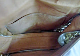 Genuine OSTRICH SKIN LEATHER Chainlink shoulder bag flap purse WHITE GOLD Boutique