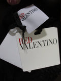 NEW NWT RED VALENTINO SEQUIN VELVET BOW Top S BLACK Formal Clubwear