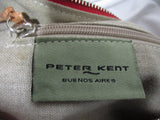 PETER KENT leather hobo bucket bag purse ROSE BROWN Boho