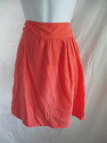 NWT New CHLOE Jupe Rouge Orange Mini Skirt Silk Pockets 38