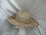 Stiff Woven STRAW Sun Hat Brim Rustic Twine String Summer Beach Fashion