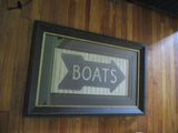 Nautical TO THE BOATS Arrow MARINE Art Print Wood Wall Hanging