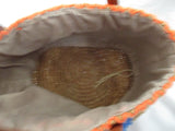Woven Basket Bucket TOTE Bag COLORFUL Tassel Shopper Market Summer Purse Laughing